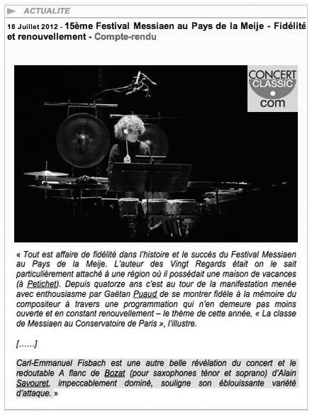 Preview of Alain Cochard, www.concertclassic.com