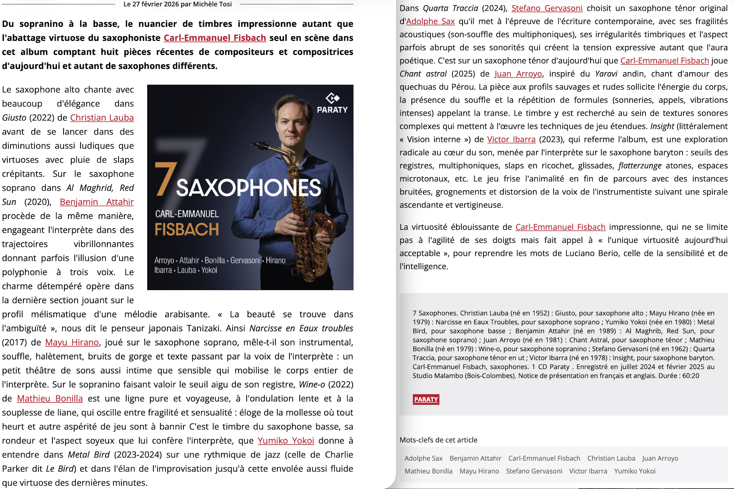 Full image of Mich&egrave;le Tosi, www.resmusica.com